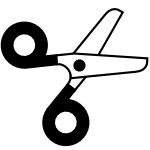 scissors half-open icon