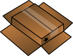 Cardboard Box turned around