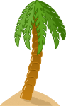 Palm Tree On Island