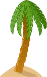 Palm Tree On Island