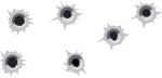 Set of bullet holes