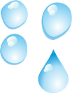 Set of water drops