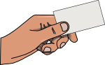 hand with card