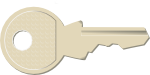 Horizontal Silver Key