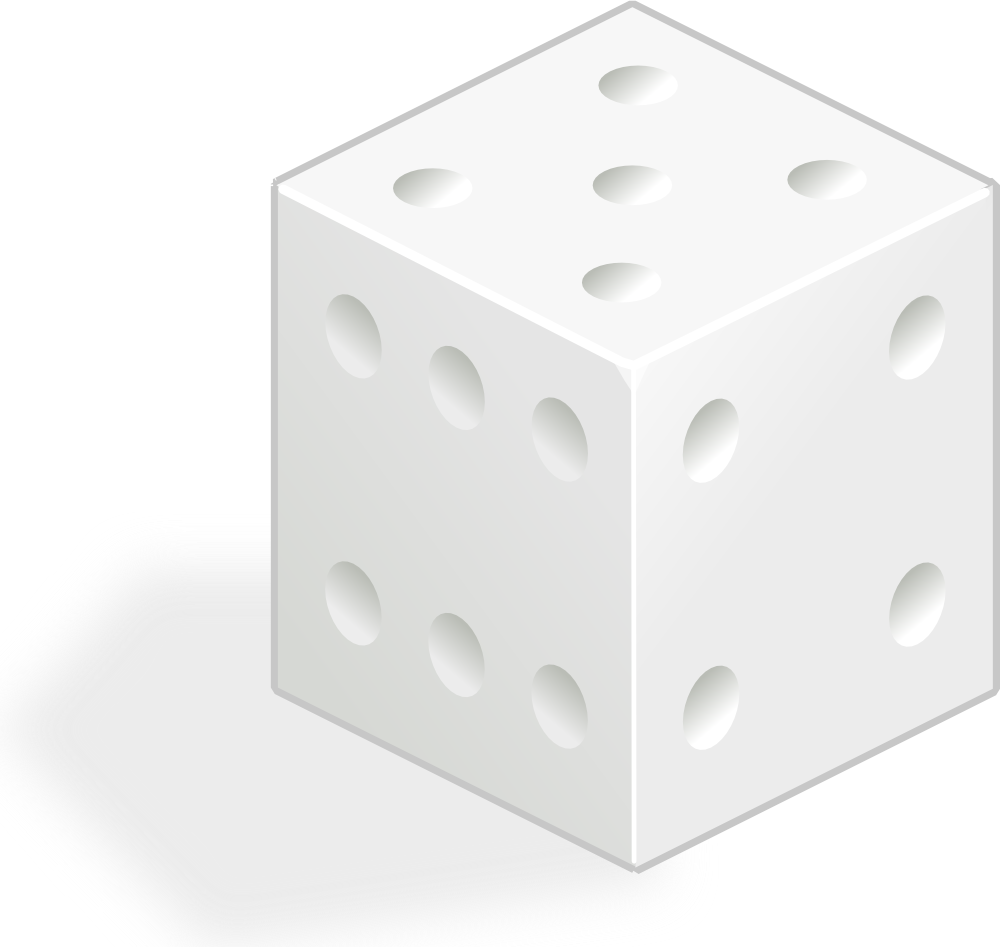 OnlineLabels Clip Art - white dice