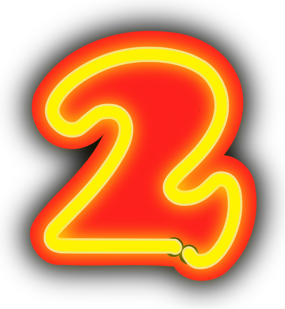 OnlineLabels Clip Art - Neon Numerals-2