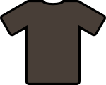 brown t-shirt