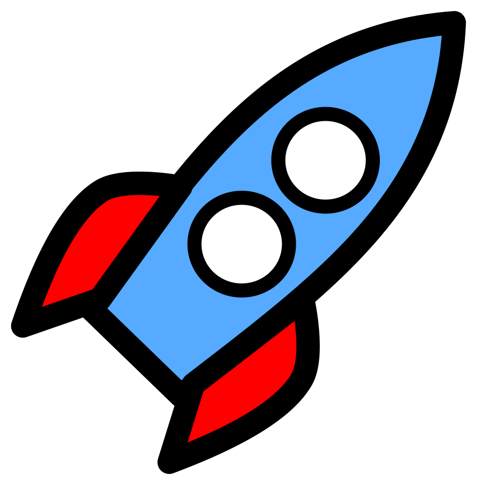 OnlineLabels Clip Art - Two Window Rocket