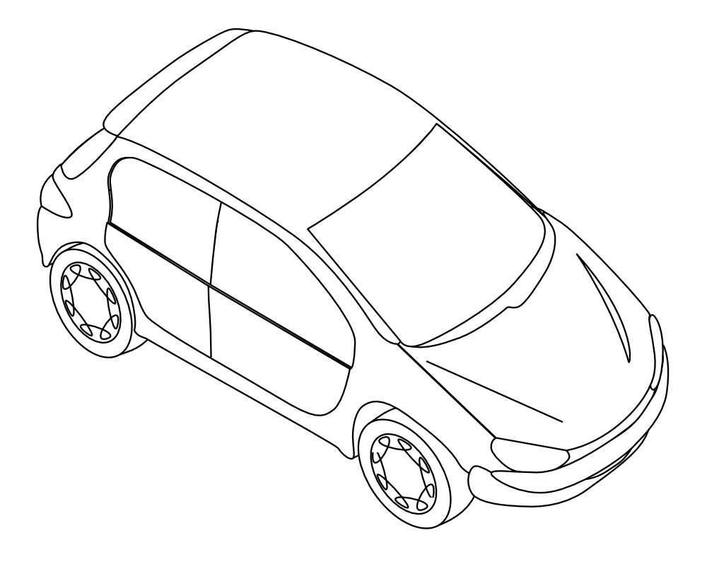 OnlineLabels Clip Art - peugeot206blue 1