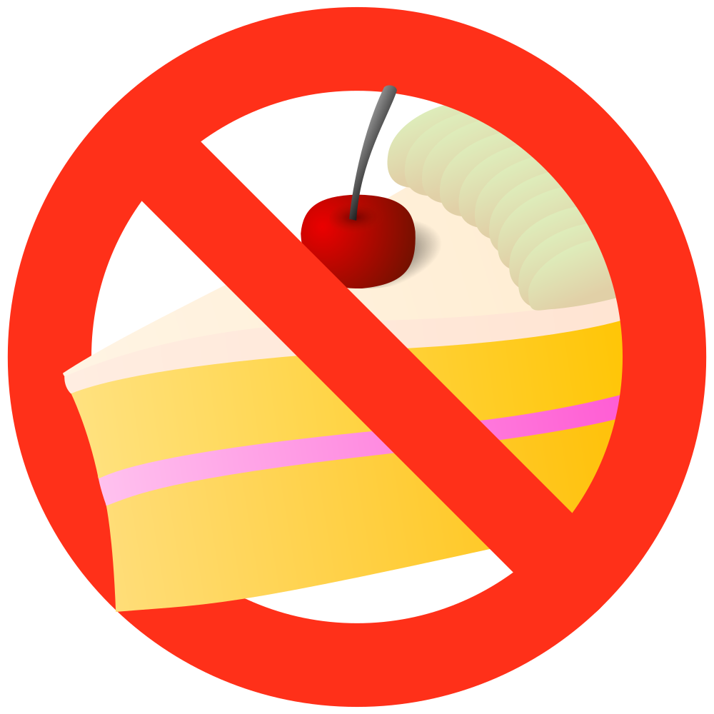 Onlinelabels Clip Art - No Cake Sign