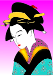 japan woman svg