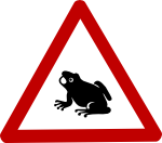 Caution Frog Sign