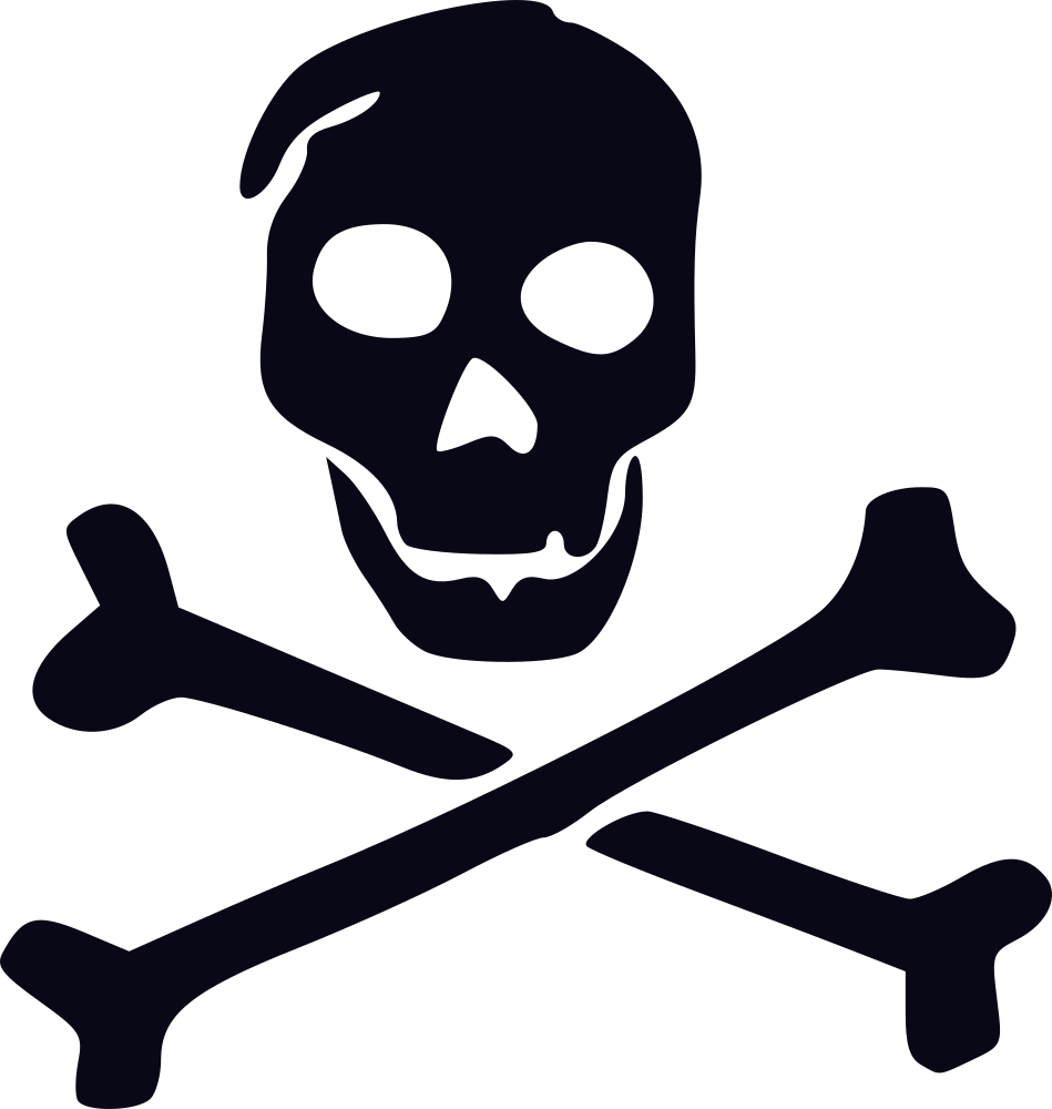 OnlineLabels Clip Art - skull and bones sketch