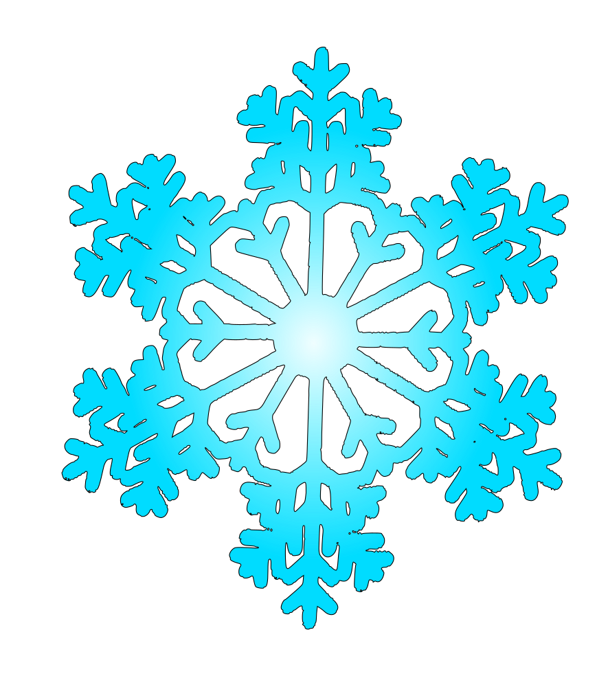 Onlinelabels Clip Art - Snow Flake 6