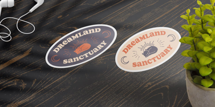 Dreamland Sanctuary Oval Sticker