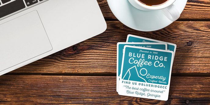Blue Ridge Square Stickers