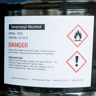 Chemical Resistant Labels Vinyl For Ghs Labeling Online Labels