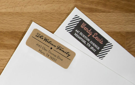 Address labels in use