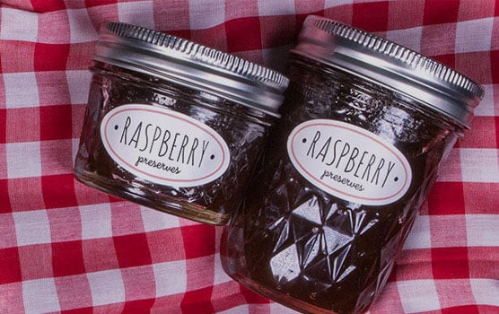 Canning labels in use