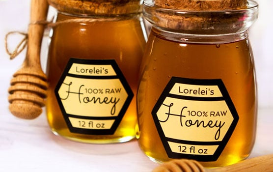 Hexagon labels in use