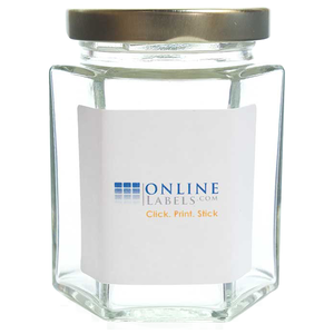 6 oz Hexagon Glass Jar - OL5051
