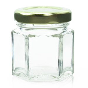1.5 oz Glass Hexagon Jar