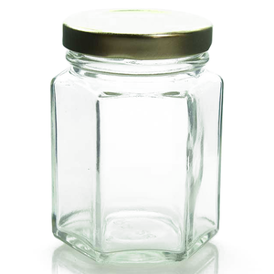 3.75 oz Glass Hexagon Jar