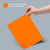 Fluorescent Orange label sheet and color swatch.