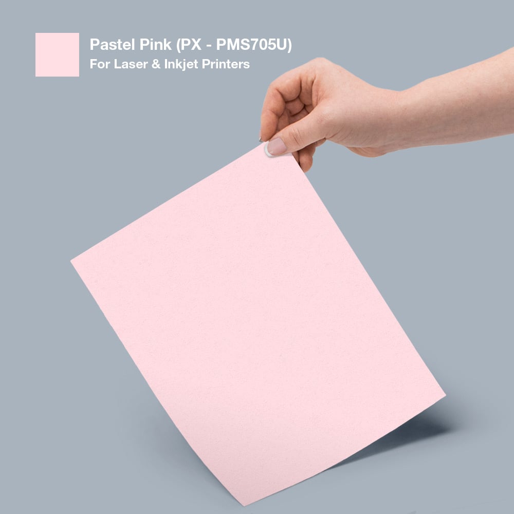 Pastel Pink label sheet and color swatch.