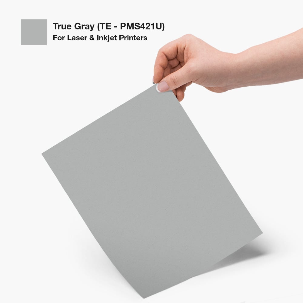 True Gray label sheet and color swatch.