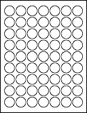 1" Circle Labels on 8.5" x 11" Sheets