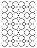1.25" Circle Labels on 8.5" x 11" Sheets