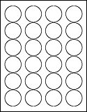 1.67" Circle Labels on 8.5" x 11" Sheets