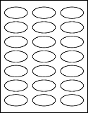 2.25" x 1.125" Oval Labels on 8.5" x 11" Sheets