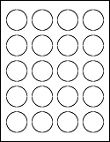1.625" Circle Labels on 8.5" x 11" Sheets