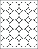 2" Circle Labels on 8.5" x 11" Sheets