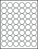 1.2" Circle Labels on 8.5" x 11" Sheets