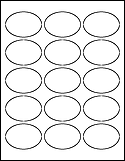2.5" x 1.75" Oval Labels on 8.5" x 11" Sheets