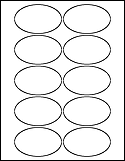 3.25" x 2" Oval Labels on 8.5" x 11" Sheets