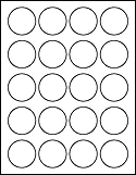 1.75" Circle Labels on 8.5" x 11" Sheets