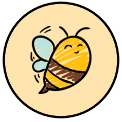 0.75" Honey Bee Kiss Candy Labels - Pre-Printed Candy Labels