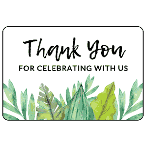 Thank You For Celebrating With Us Labels - Pre-Printed Wine Labels