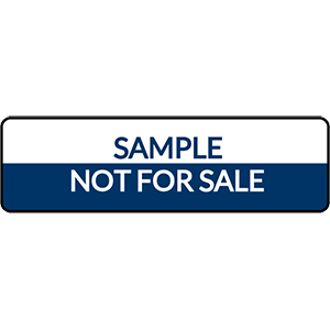 Sample: Not for Sale Product Labels - Pre-Printed Labels