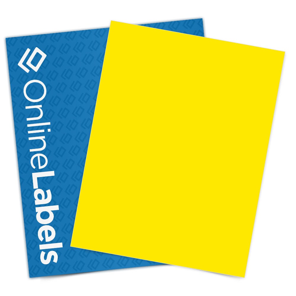 Sticker Paper, 100 Sheets, True Yellow