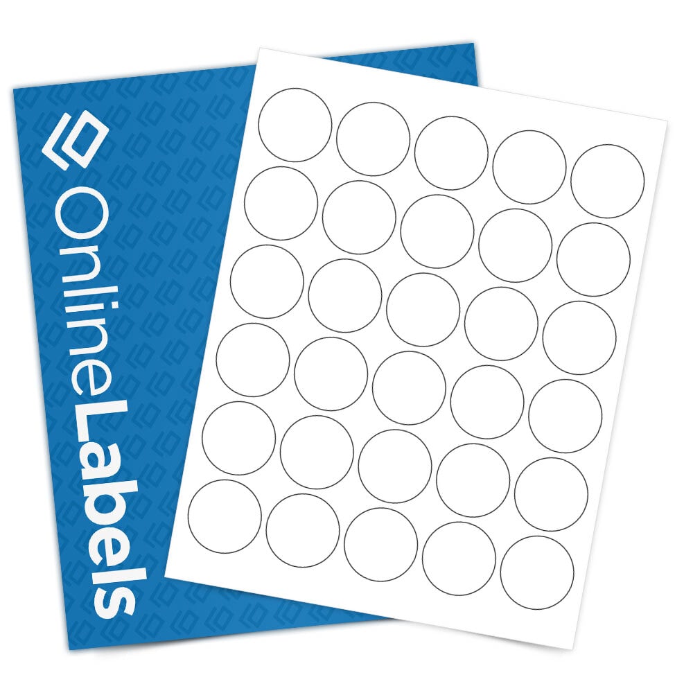 1.5 Circle Labels, 100 Sheets, Weatherproof Polyester Laser