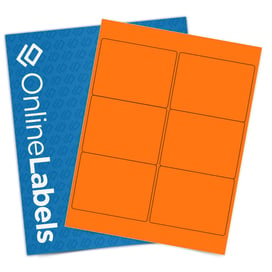Fluorescent Orange Reflective Stickers Signs, SKU: LB-4074-OR