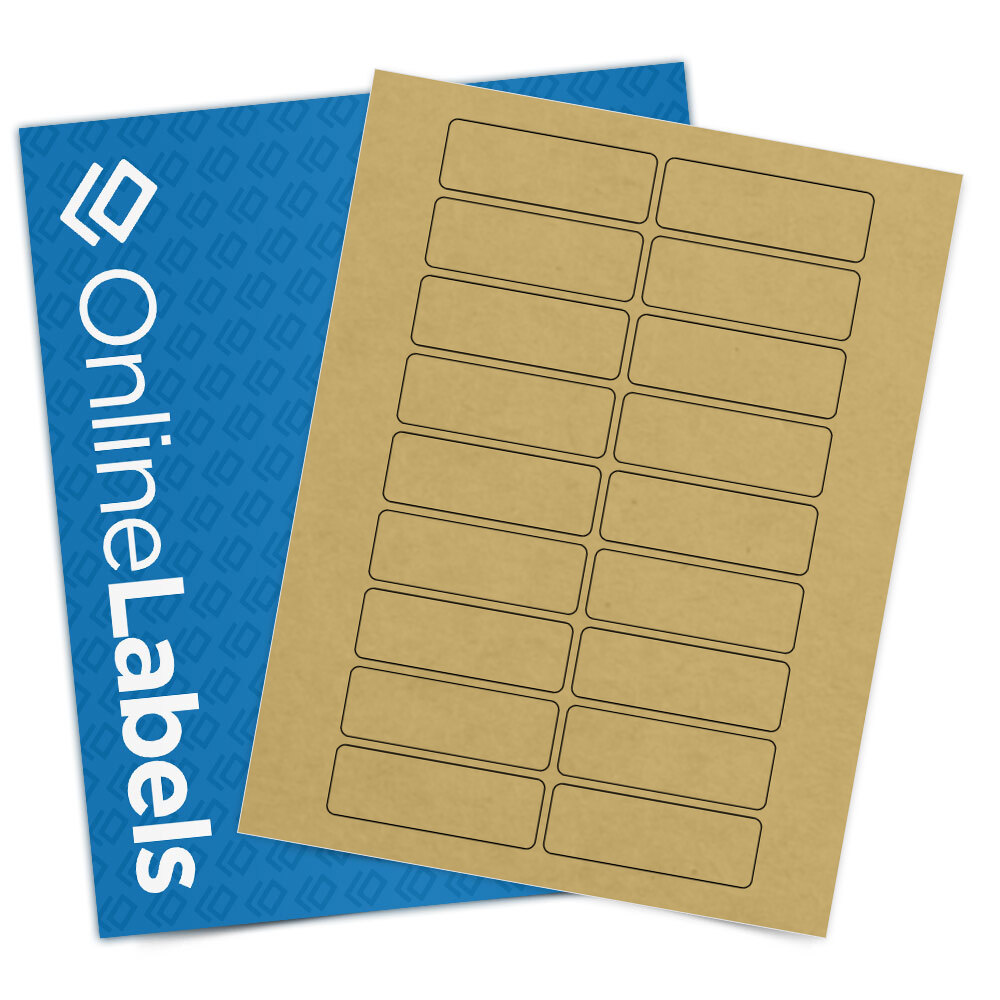 3" x 1" Multipurpose Labels MultiUse Labels Brown Kraft OL1115BK