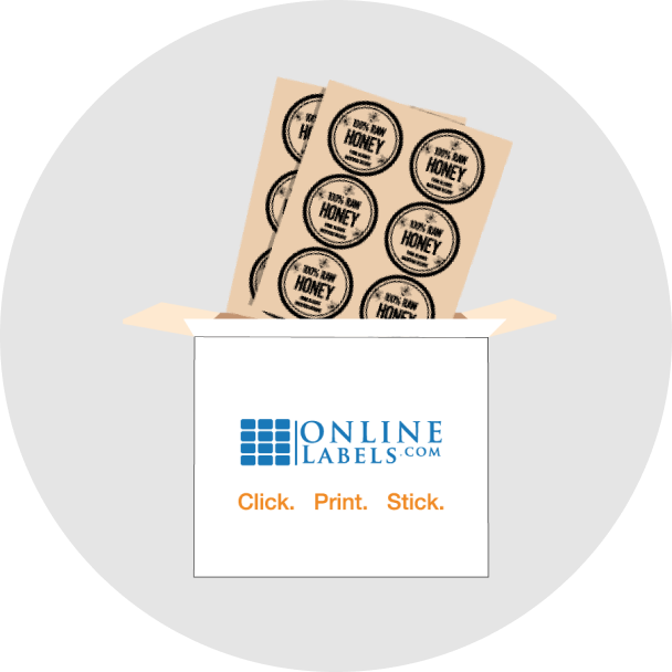 1.5 Circle Circular Candle Warning Labels - Pre-Printed Labels -  Weatherproof Polyester Laser - ST6041LP