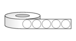 1.25" Circle Labels on 2" Core Inkjet