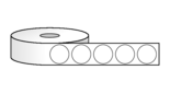 1" Circle Labels on 1" Core